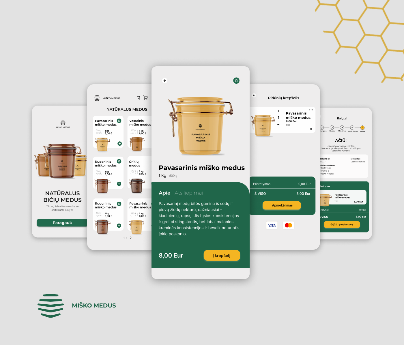 Honey e-commerce design